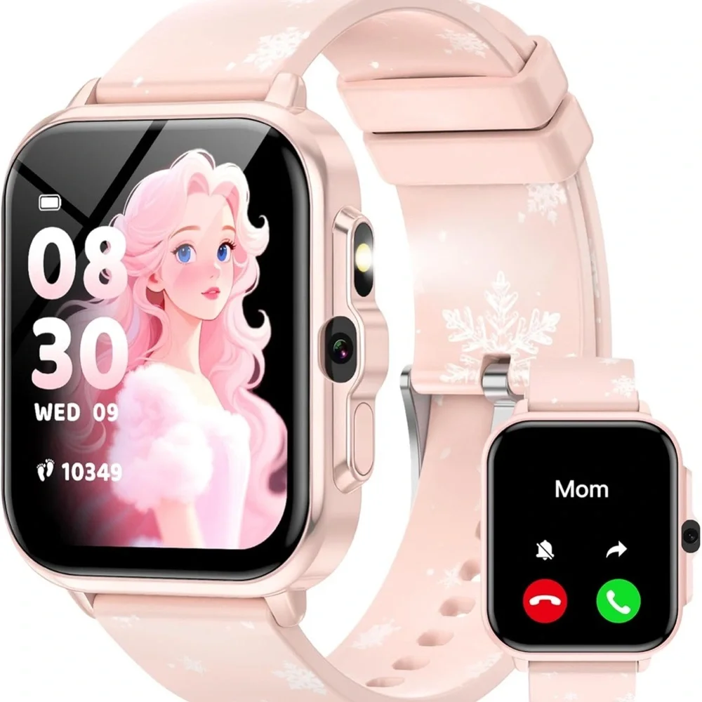 Smartwatch for kids girls age 5-12, AI functions games HD touch screen watches